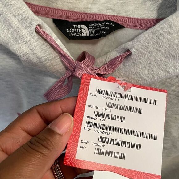 The North Face Hoodie Women's S Half Dome Logo Full Zip Standard Fit NWT FLAWED - Picture 8 of 8